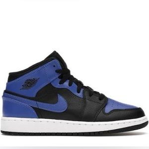 Authentic Air Jordan 1 Mid GS Hyper Royal